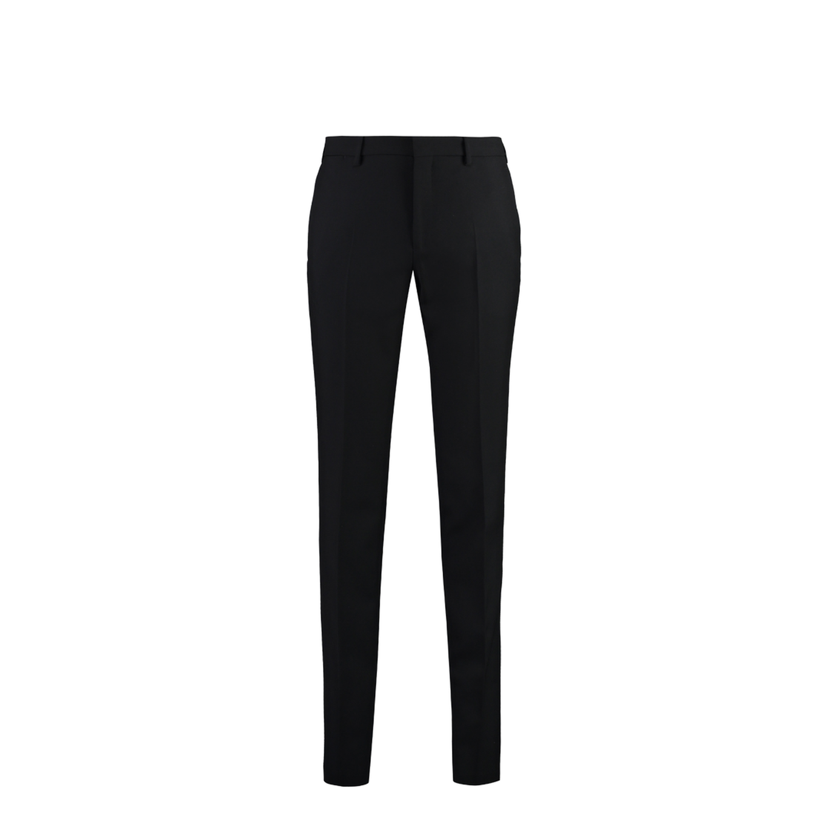 Virgin Wool Trousers In Black