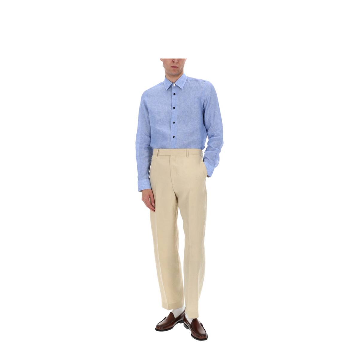 MAYFEYR - Paul Smith - Linen Tailored Fit Shirt - M1R800PV0165640A
