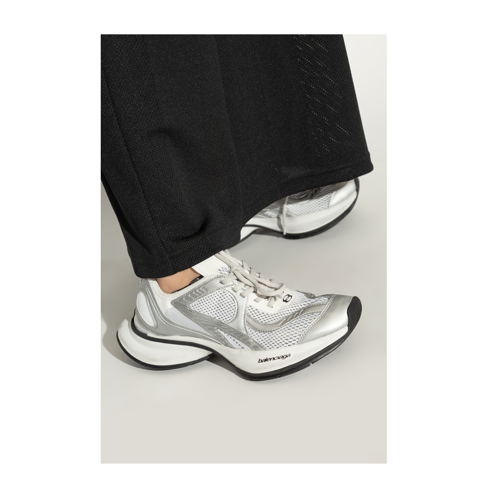 Circuit Sneaker in White/Silver