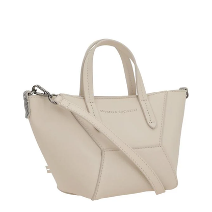 Duo Mini Tote Bag in Smooth Leather