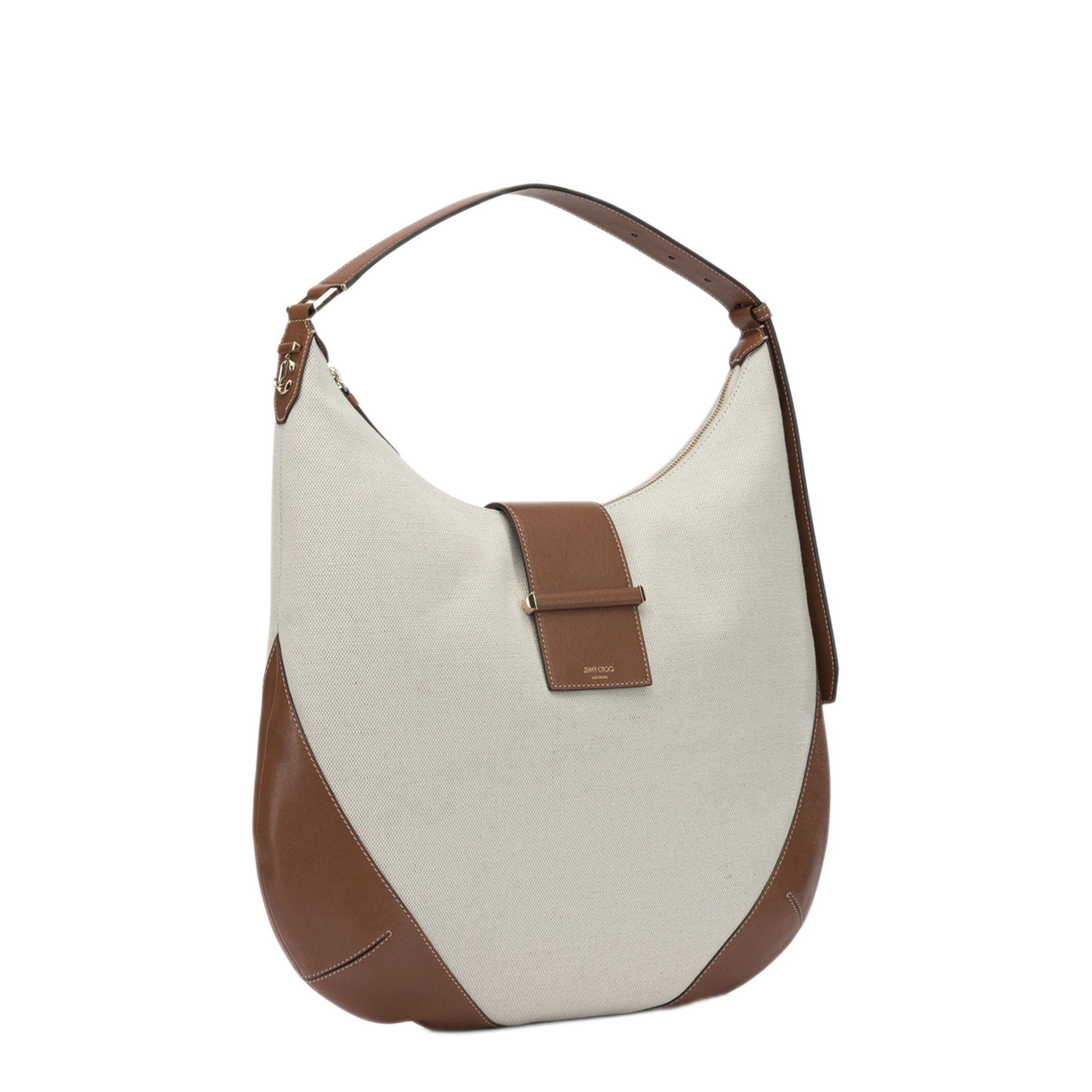 MAYFEYR - Jimmy Choo - Bar Hobo Large Shoulder Bag - BARHOBOMBVNNATURALTANSHINYGOLD