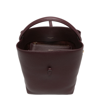 LE 37 Calf Leather Bucket Bag - Bordeaux