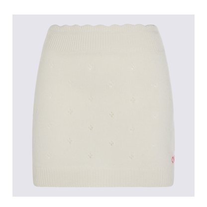Openwork Wool and Cashmere Miniskirt