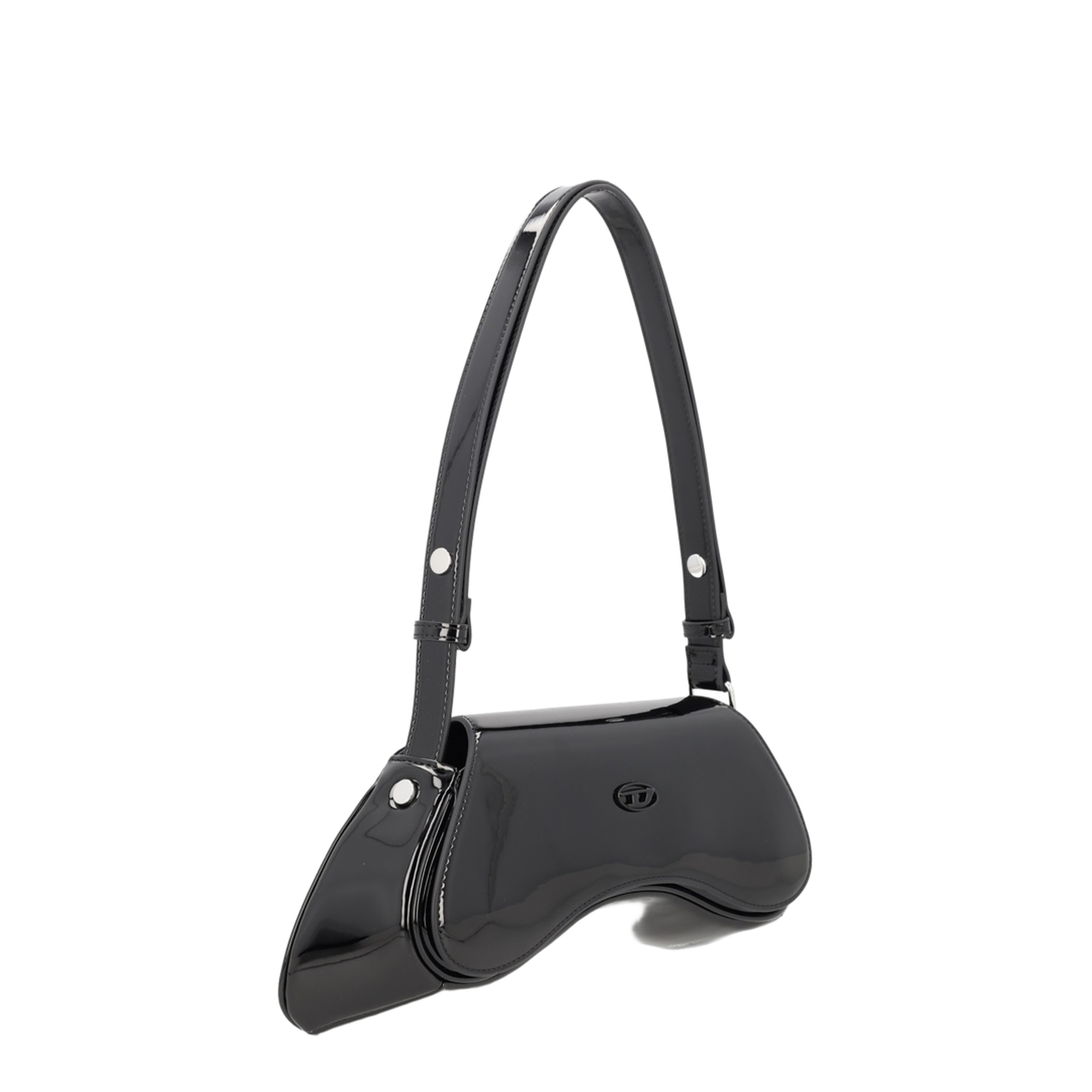 Play Glossy PU Crossbody - Black