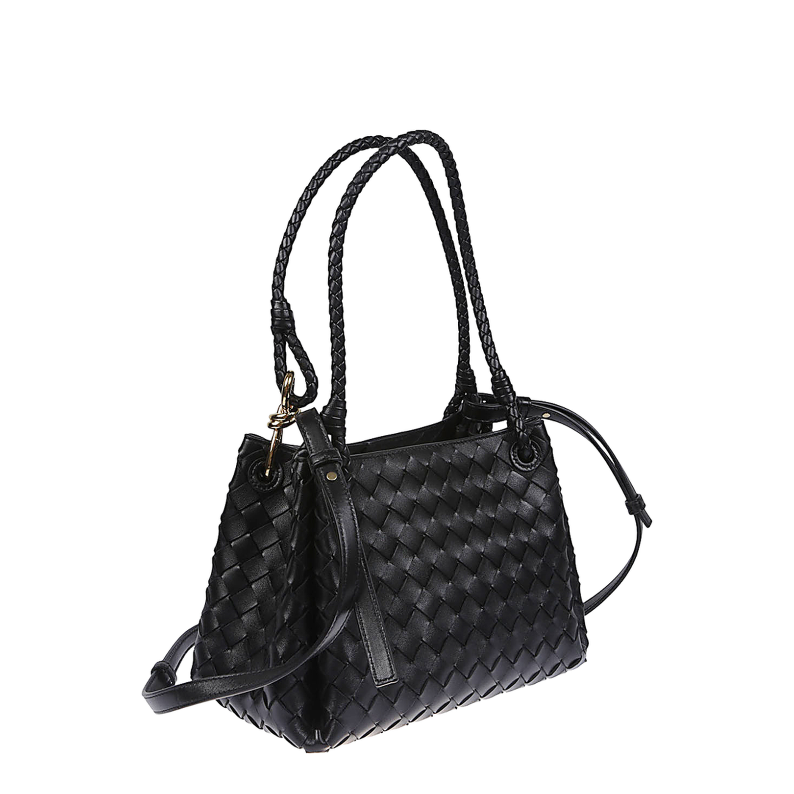 Parachute Medium Leather Tote Bags - Black