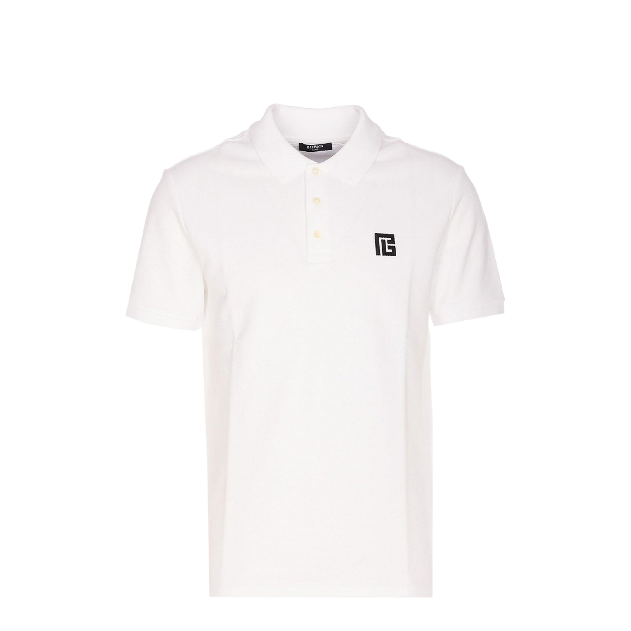 Embroidered Logo Polo - White