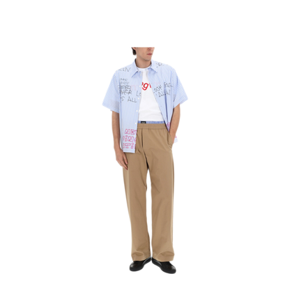 MAYFEYR - MSGM - Cotton Trousers With Double Elastic - 4040MP0626710424