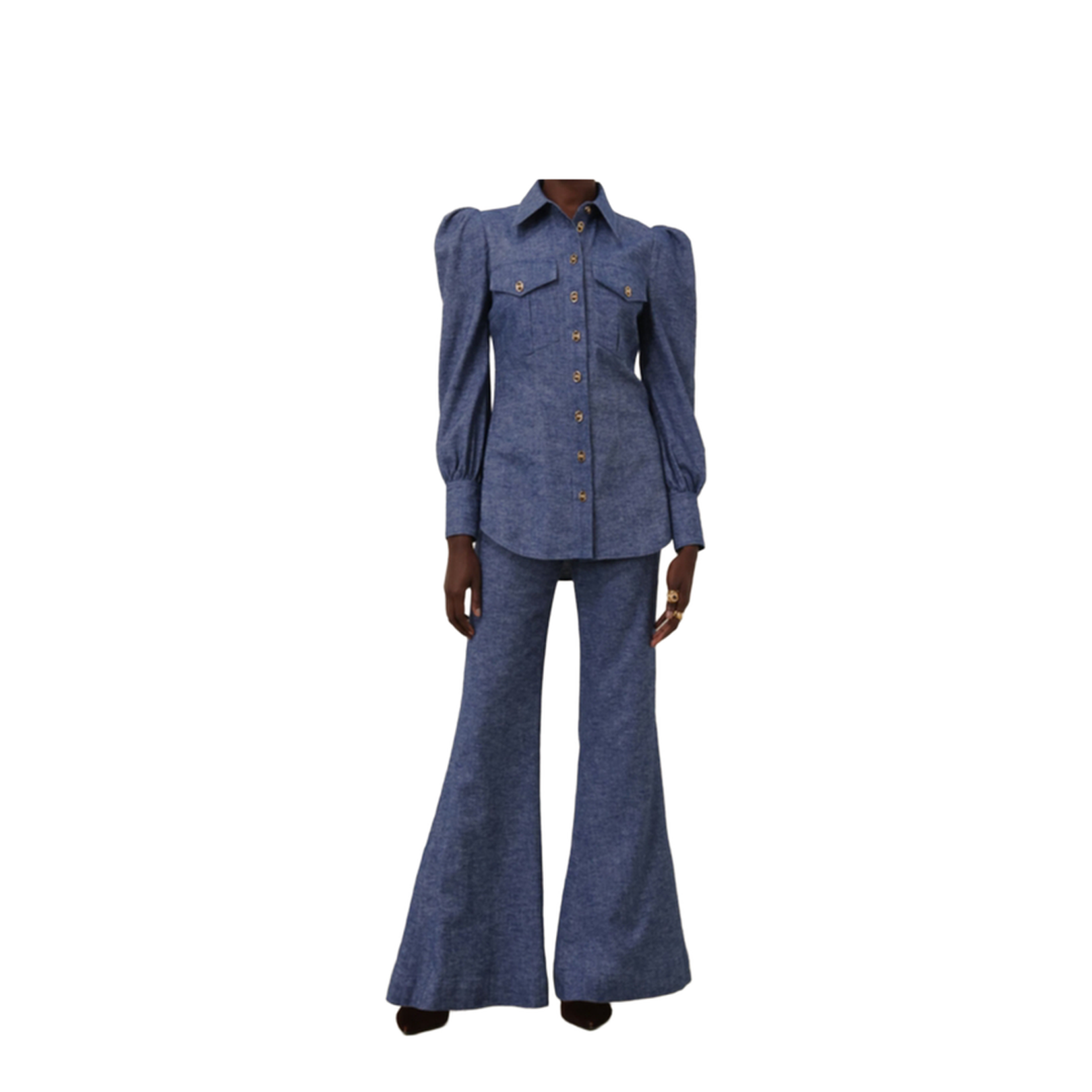 Eden Chambray Flare Pant