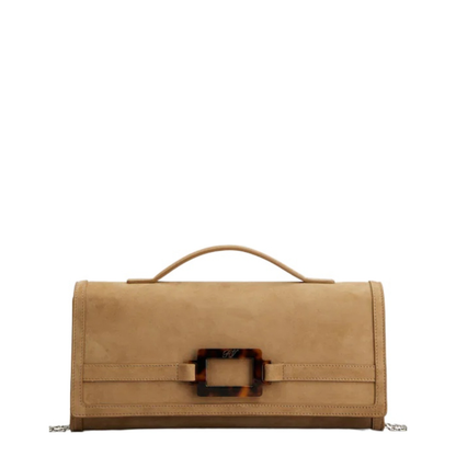 Suede Leather Clutch Bag