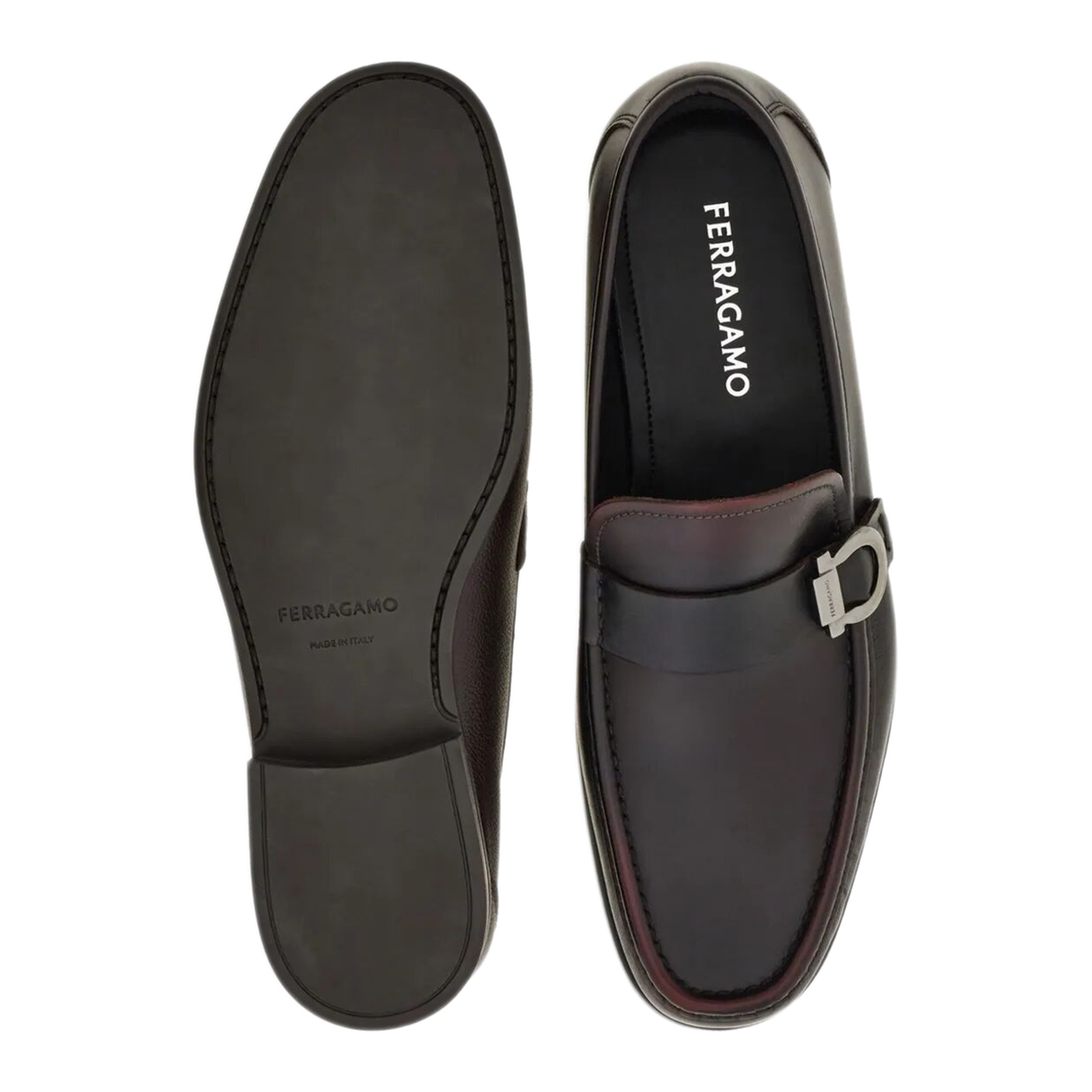 MAYFEYR - Ferragamo - Caspian Leather Loafers - 0279630791766CORDOVAN