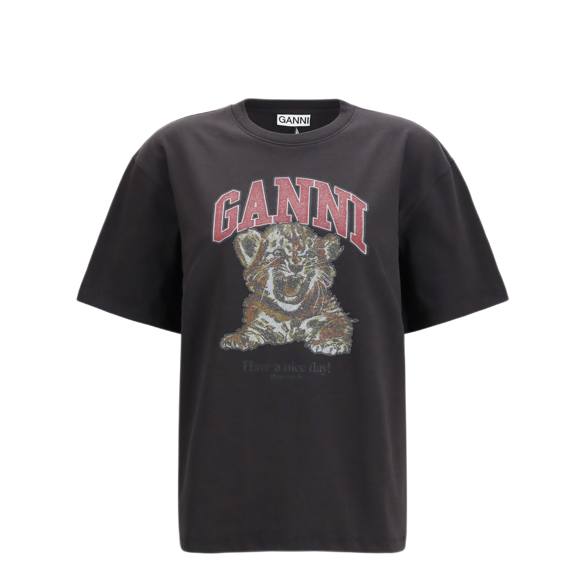 MAYFEYR - Ganni - Tiger Cotton T Shirt - A1050248252