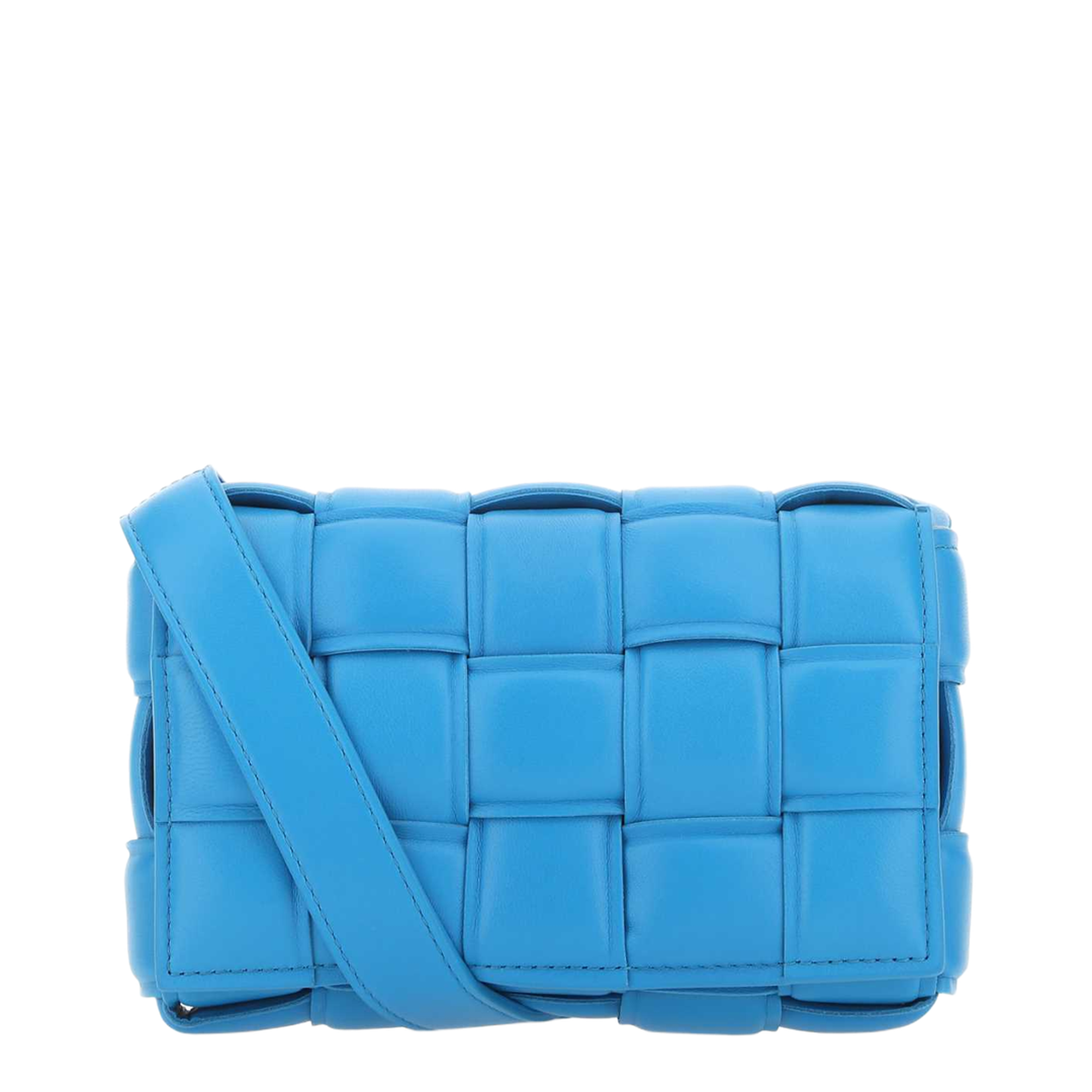 Small Cassette Shoulder Bag In Teal Pool & Gold