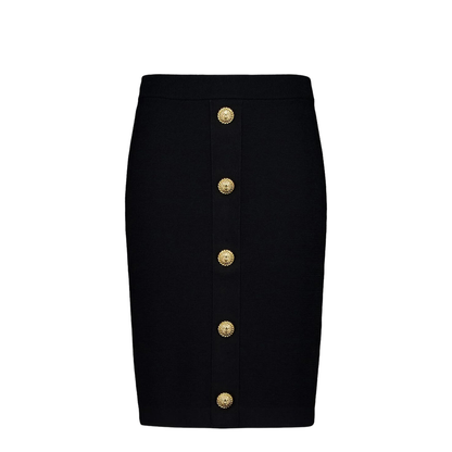 Black Tweed Pencil Skirt