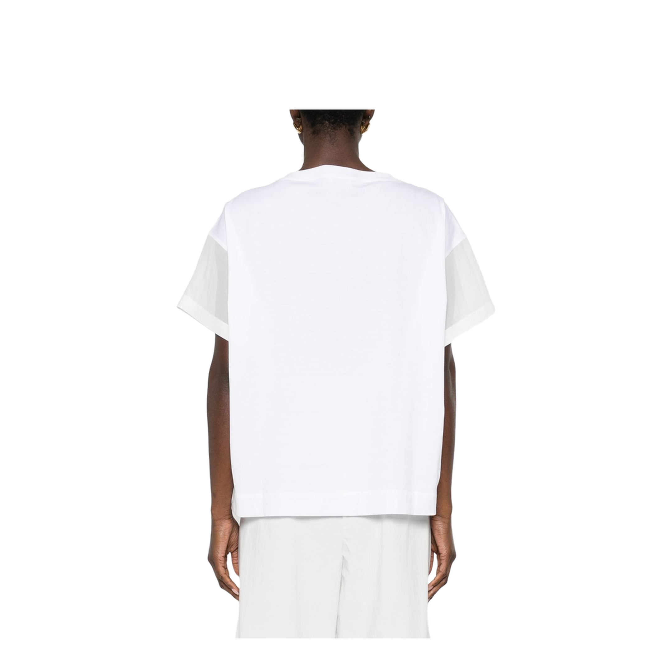 Sheer-Panel T-Shirt White
