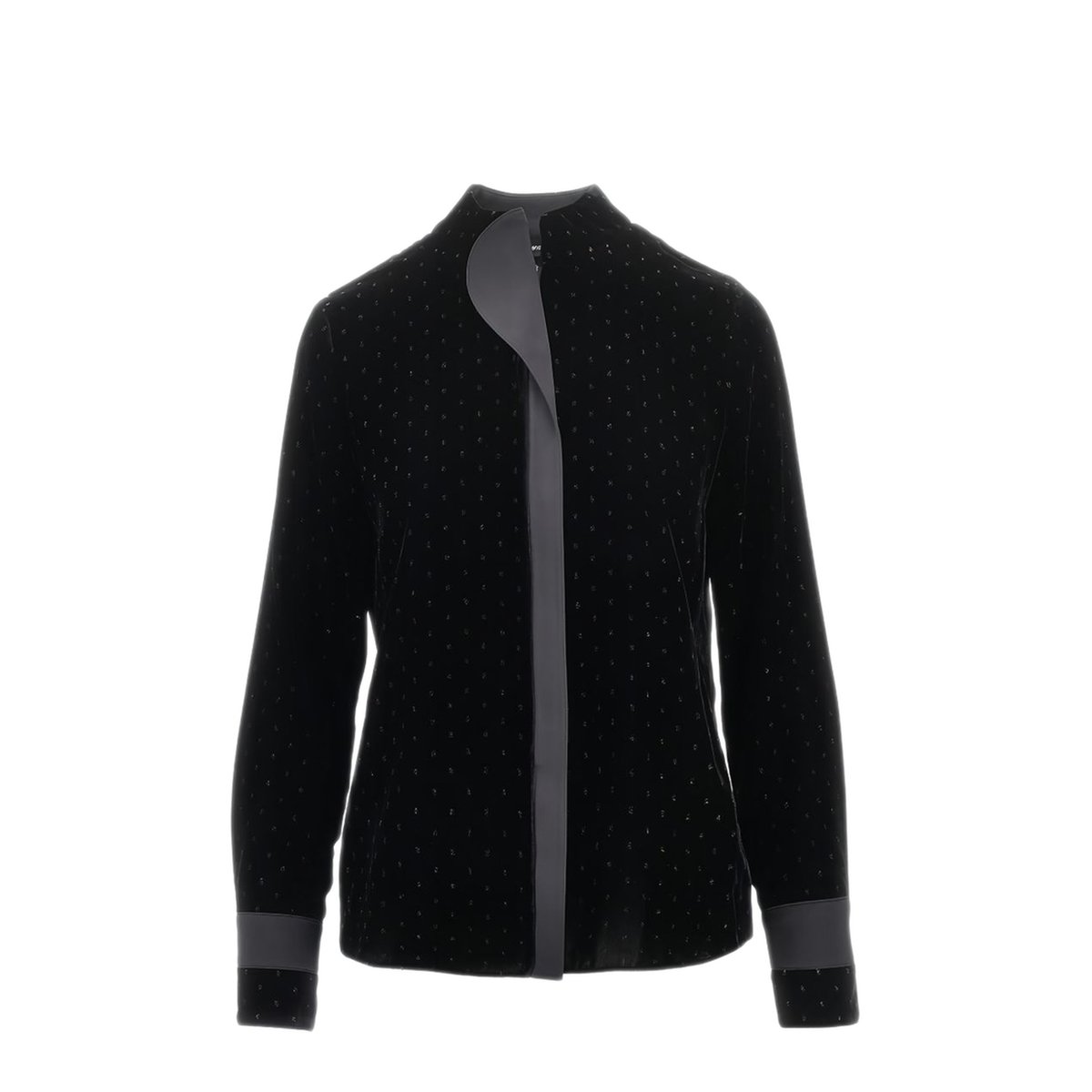 MAYFEYR - Emporio Armani - Black Velvet Blouse - EW005678AF24428FC367