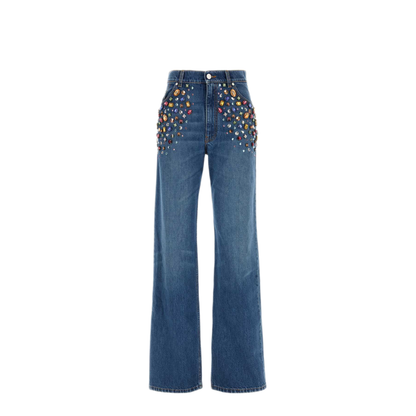 MAYFEYR - Stella Mccartney - Crystal Emb Straight Jeans - 6D05043SQH804407