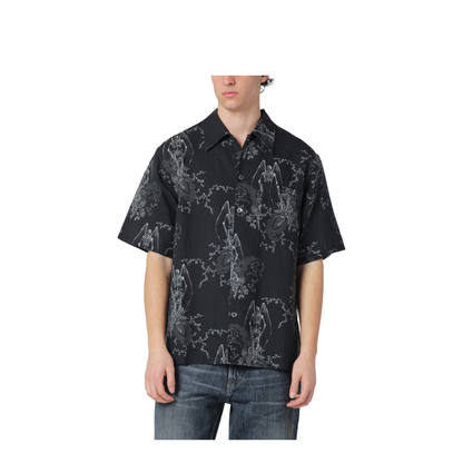 Death Paisley Print Shirt In Cotton And Linen