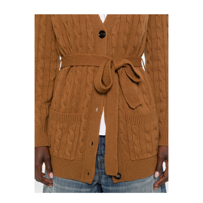 MAYFEYR - Valentino - Cable-Knit Belted Cashmere Cardigan - BKA16DAB9