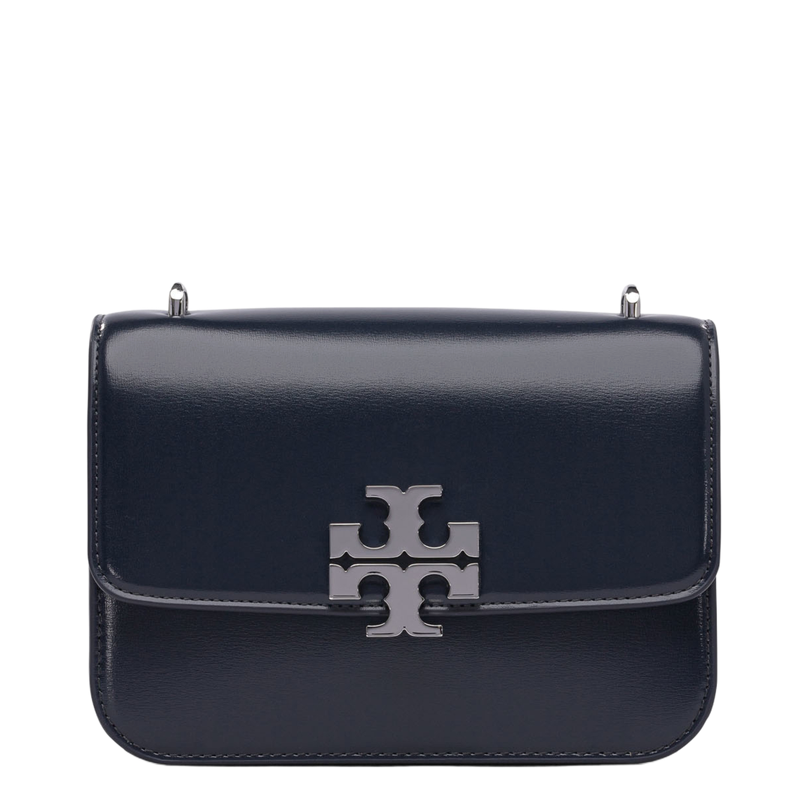 Navy Blue Leather Small Eleanor Crossbody Bag