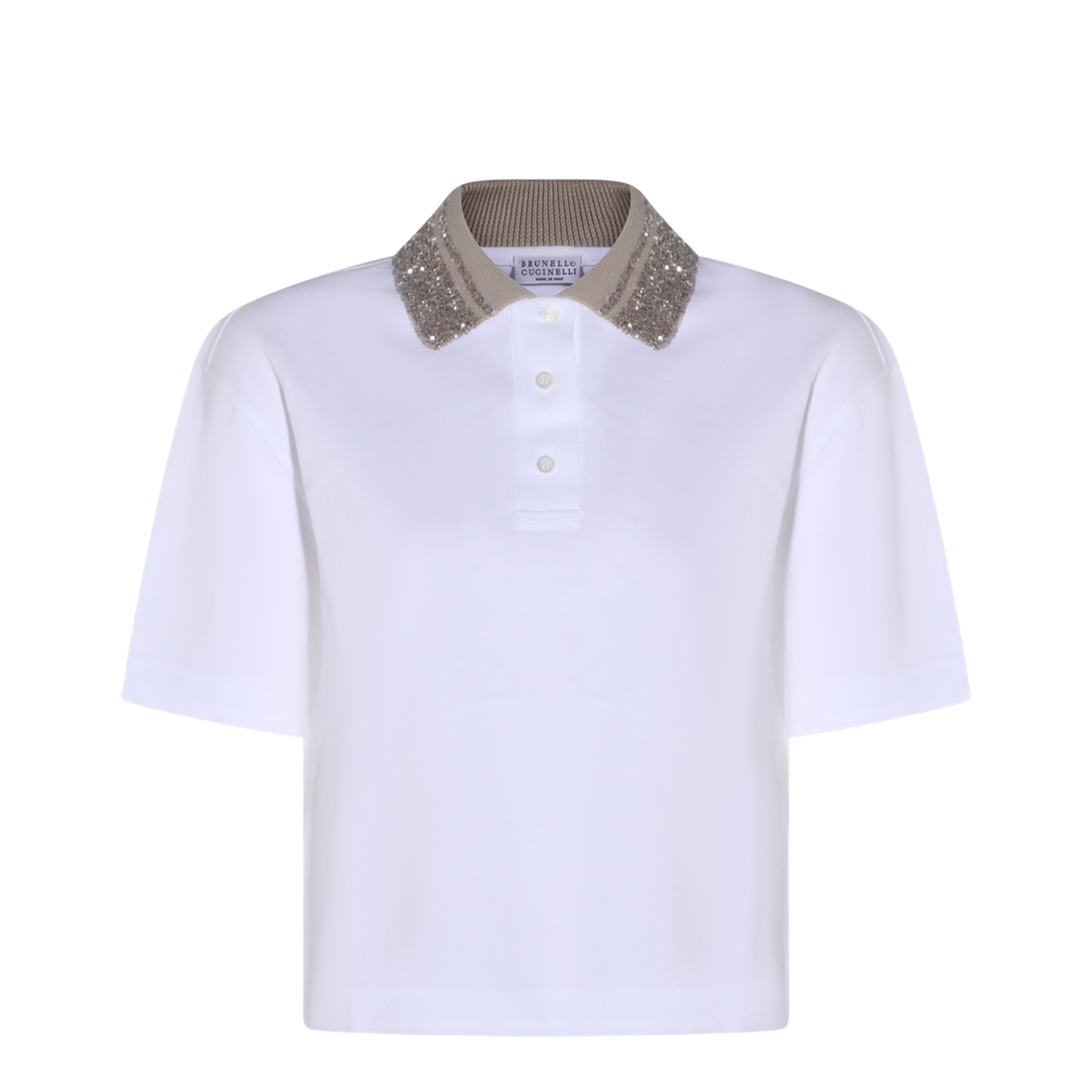Polo Shirt With Dazzling Collar