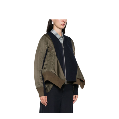 Green Cotton Blend Jacket