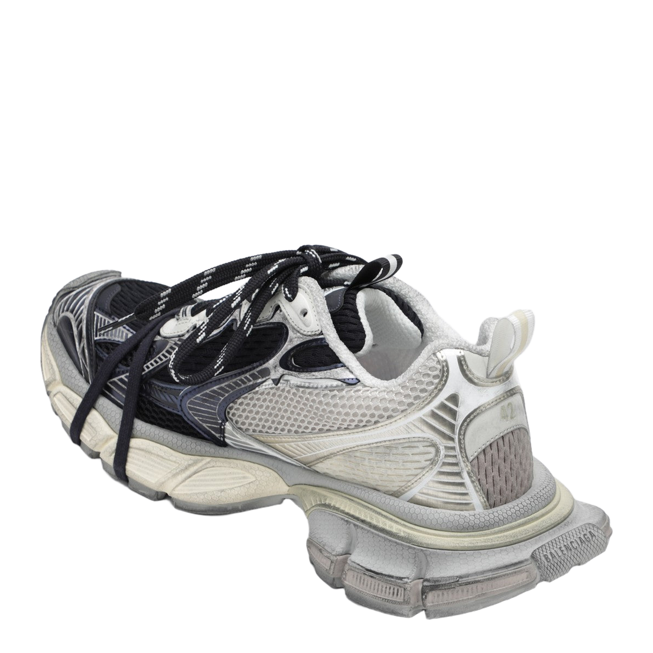 3XL Split Logo Sneakers in Light Yellow Red Navy