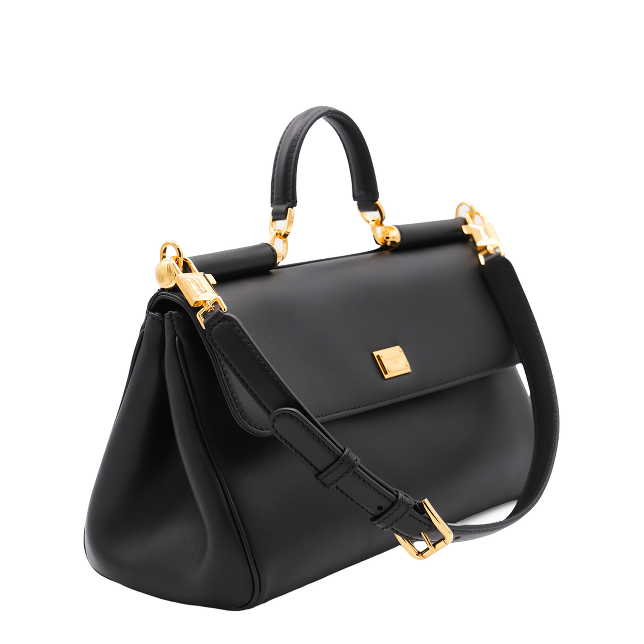 My Sicily handbag in plongé calfskin in Black