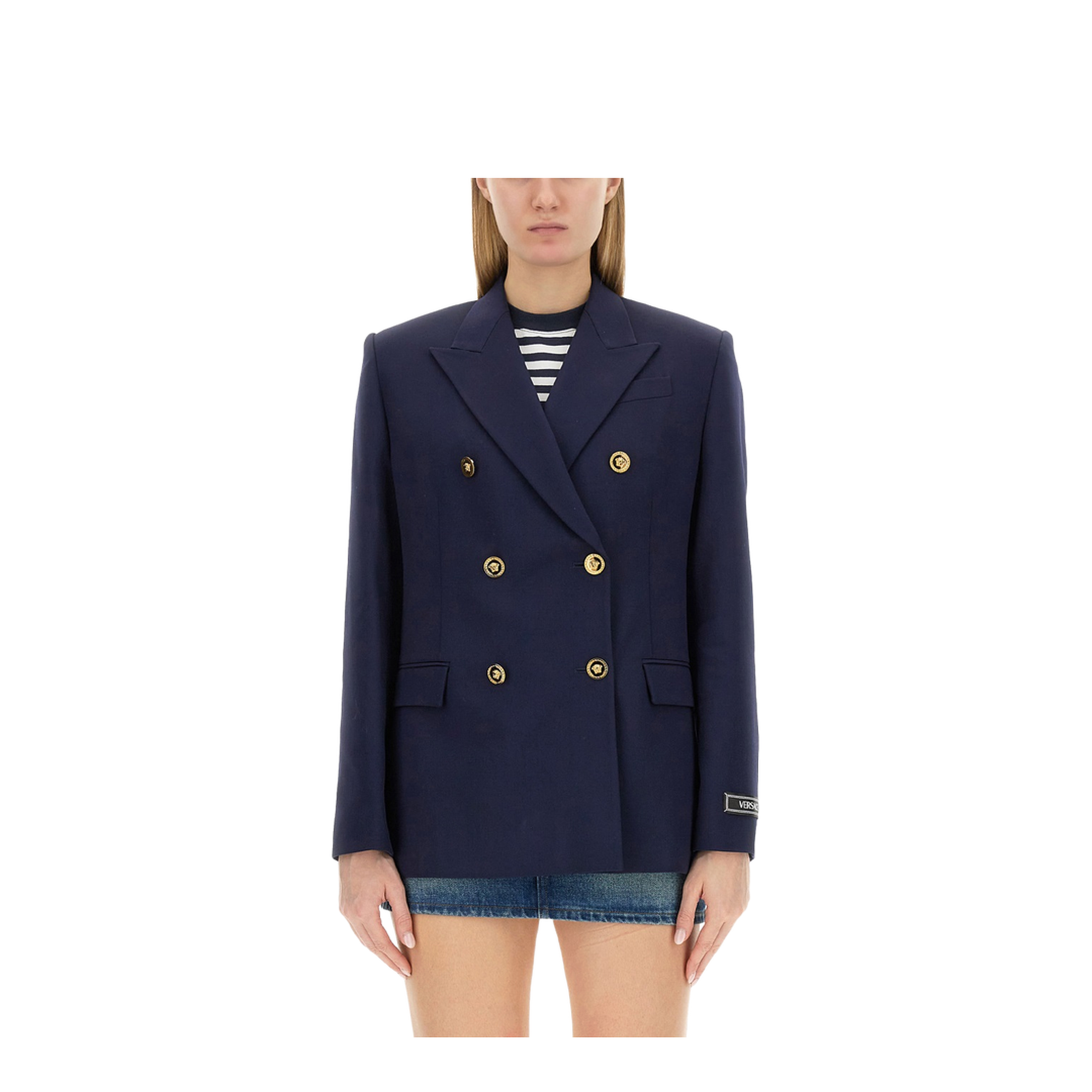 Double-Breasted Blazer Blue