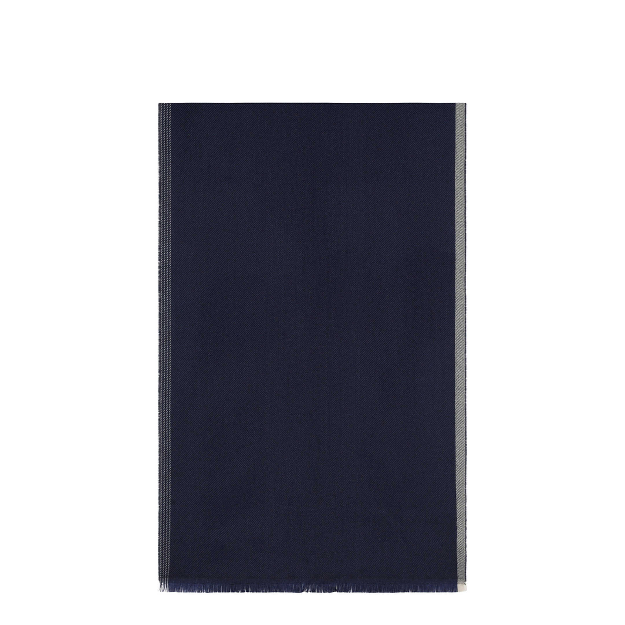 MAYFEYR - Brunello Cucinelli - Blue Brown Grey Wool And Cashmere Scarf - MSC665ORWOCL616
