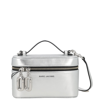 Scene Smooth Metallic Leather Vanity Bag - Silver