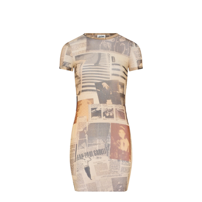 Journal Print Dress
