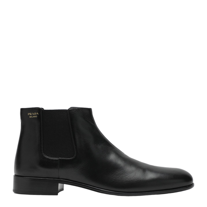 Leather Ankle Boots Nero