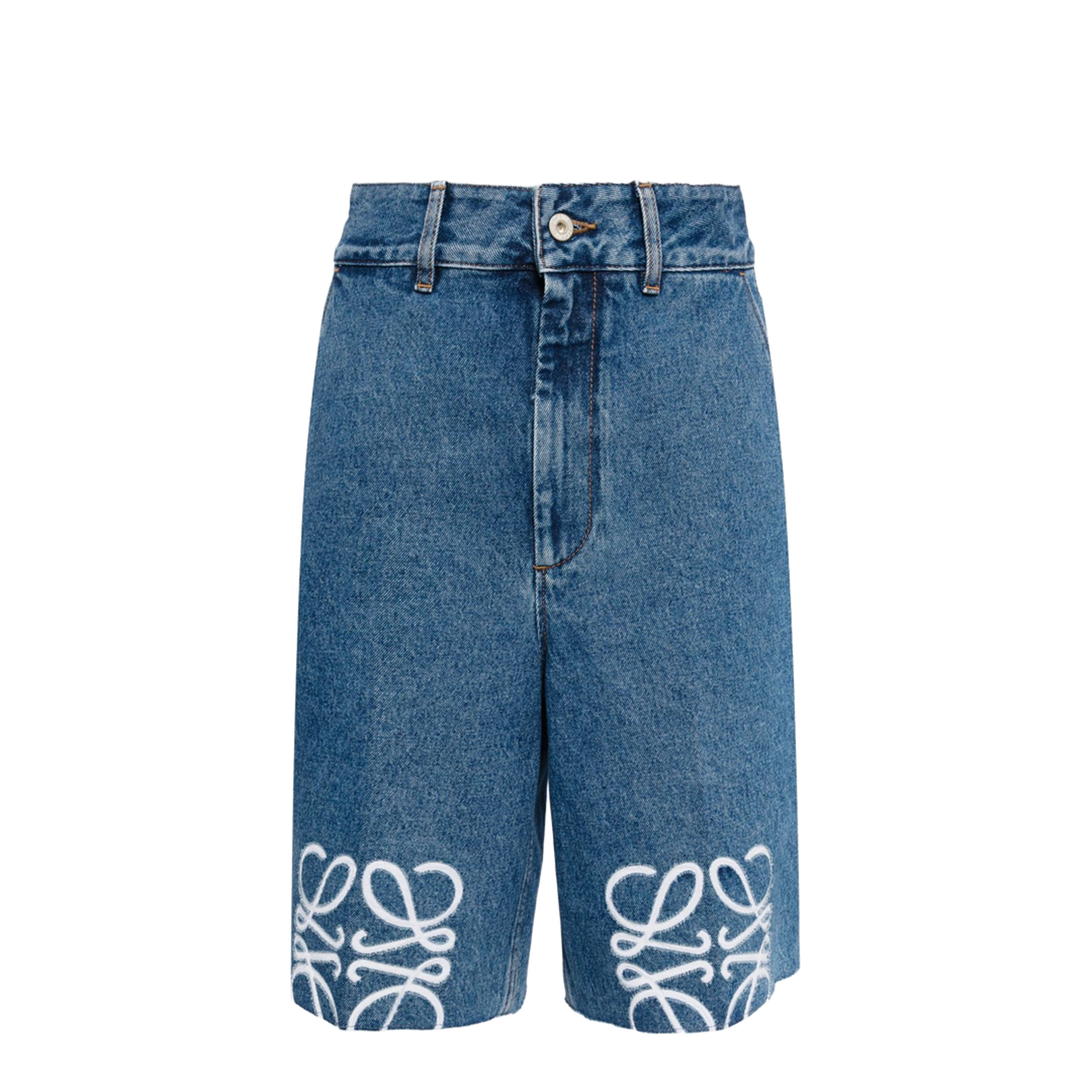 Indigo Blue Cotton Denim Wide Leg Pants