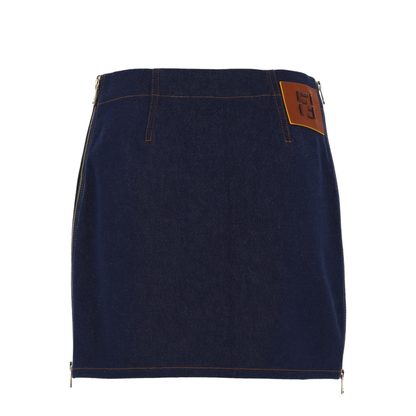 Navy Blue Mini Skirt