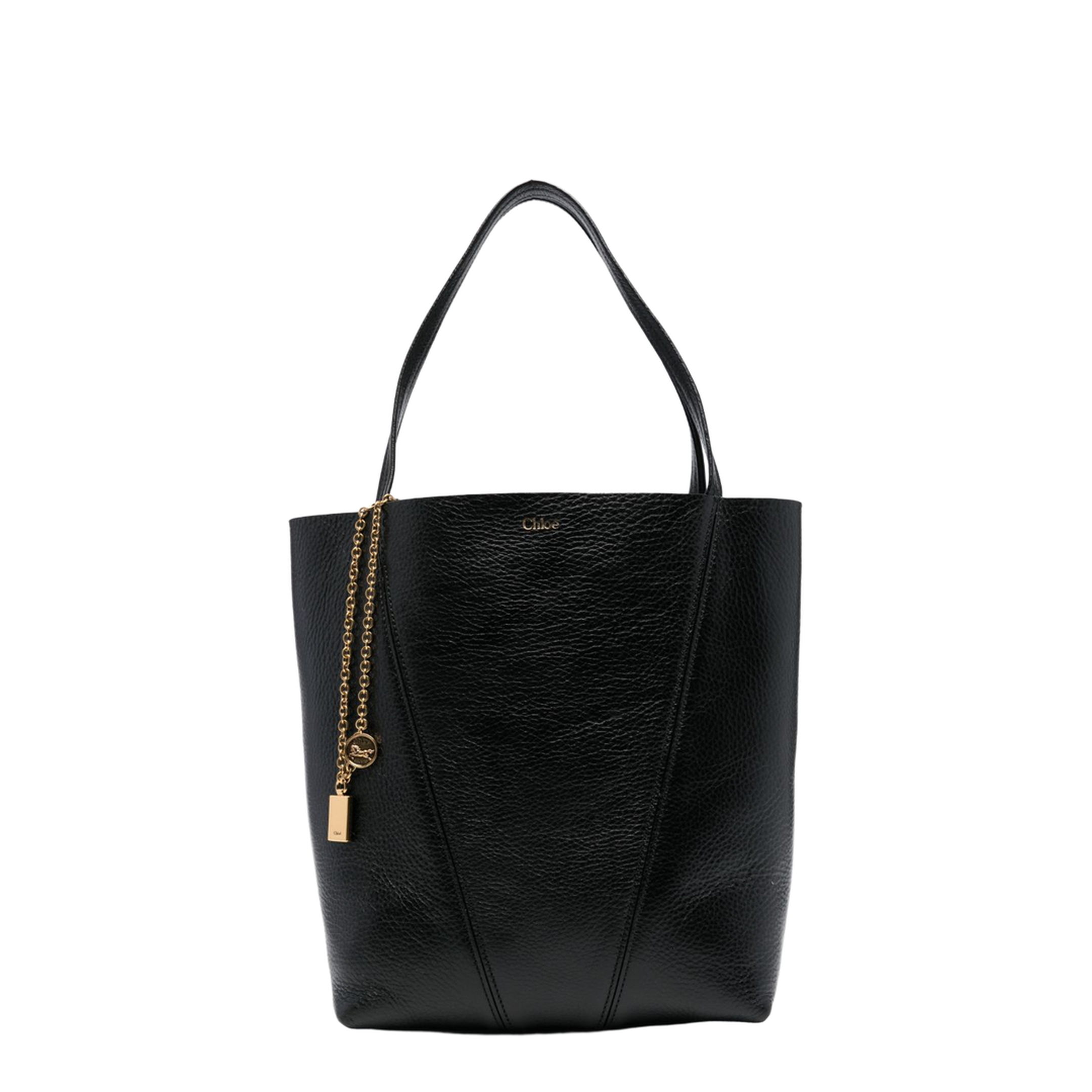 Black Two Flat Shoulder Straps Bag