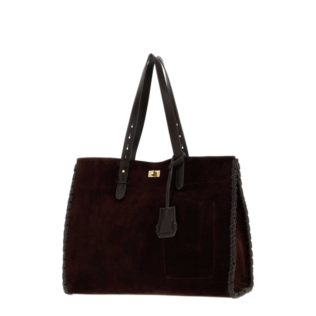 MAYFEYR - Anya Hindmarch - Mortimer Tote In Reverse Suede - 5050925207140GRAPE