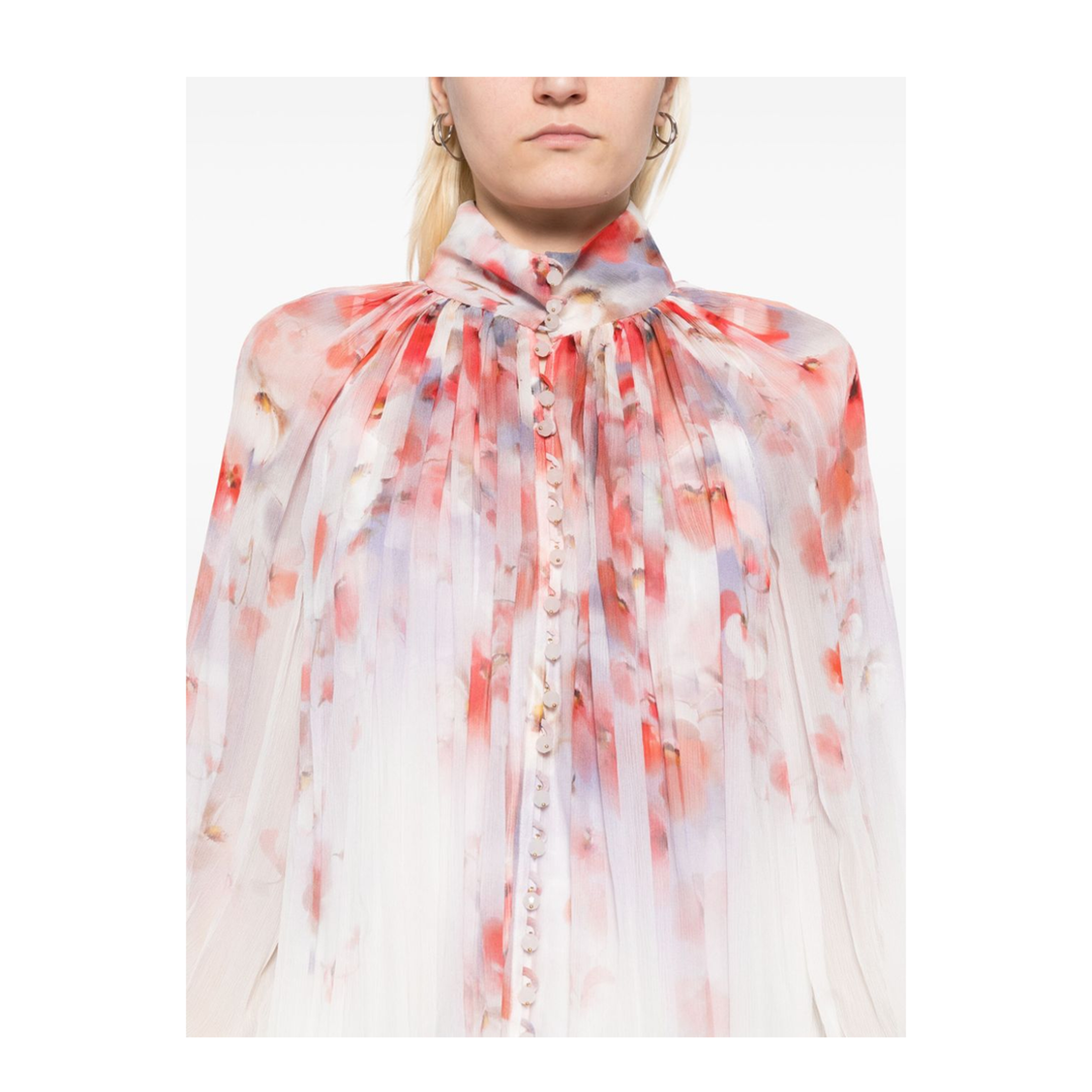 Crush Blouse With Floral Print