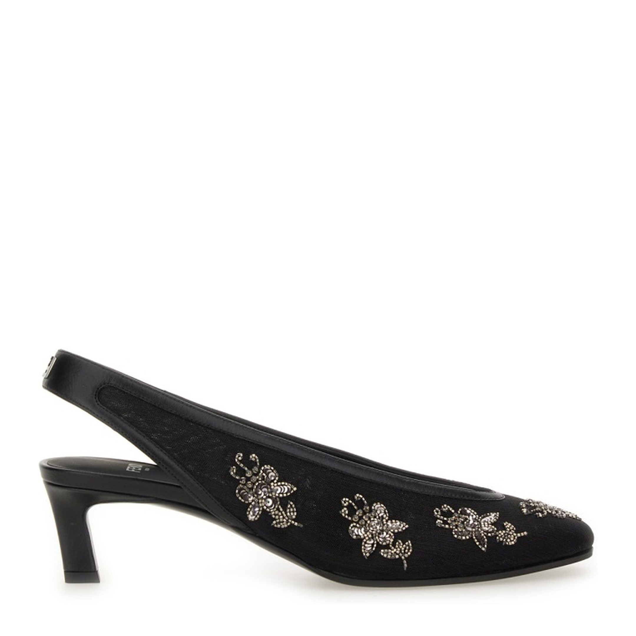 Slingback with Embroidery
