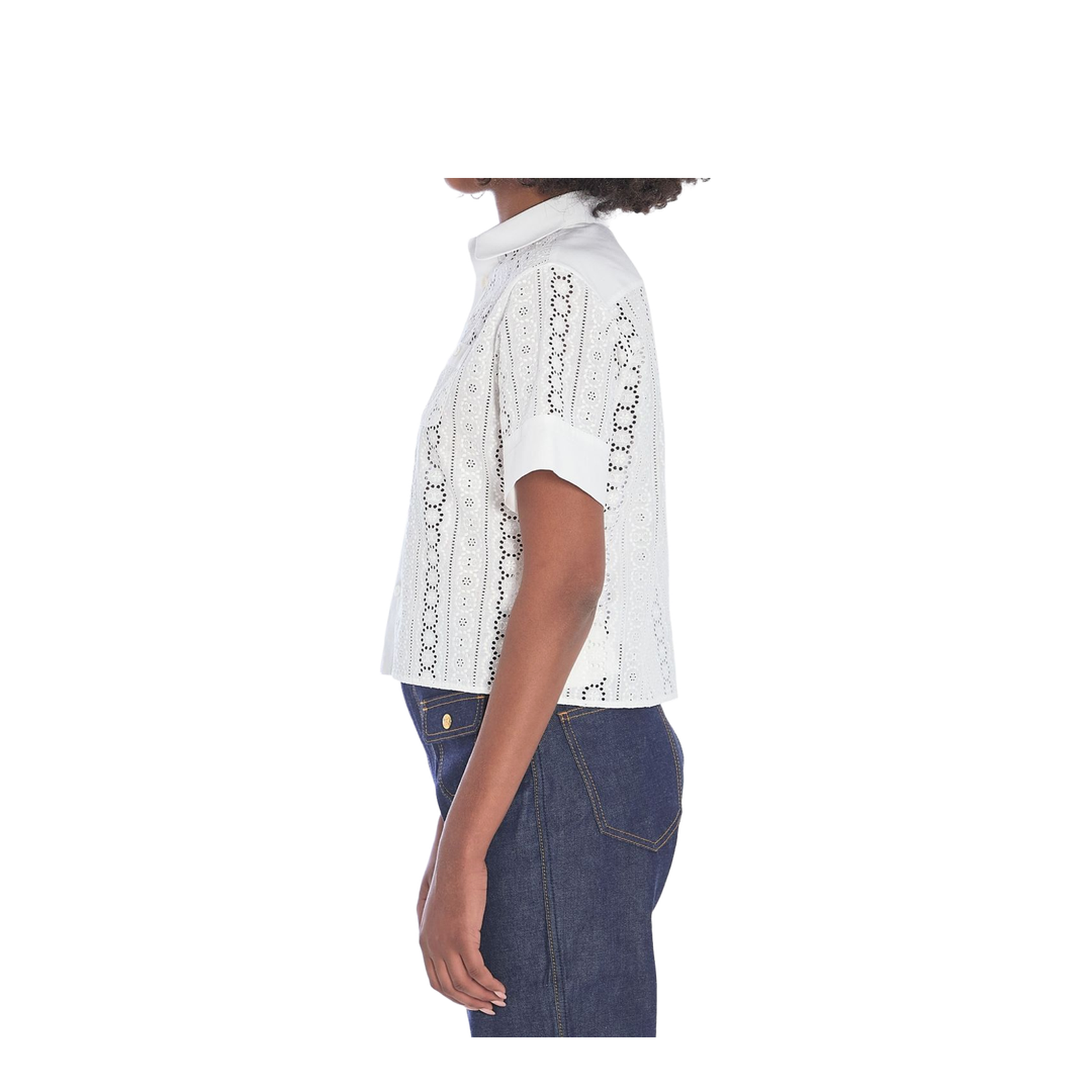 Shirt in Broderie Anglaise Cotton