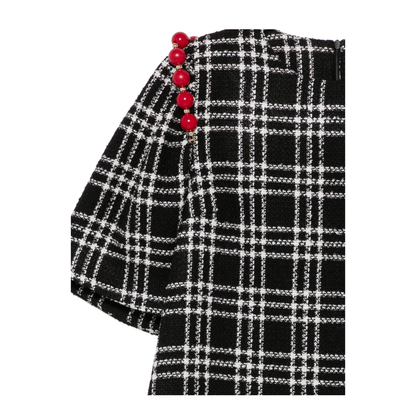 MAYFEYR - Alessandro Enriquez - Black Checked Pattern Dress - D125JQBLACK