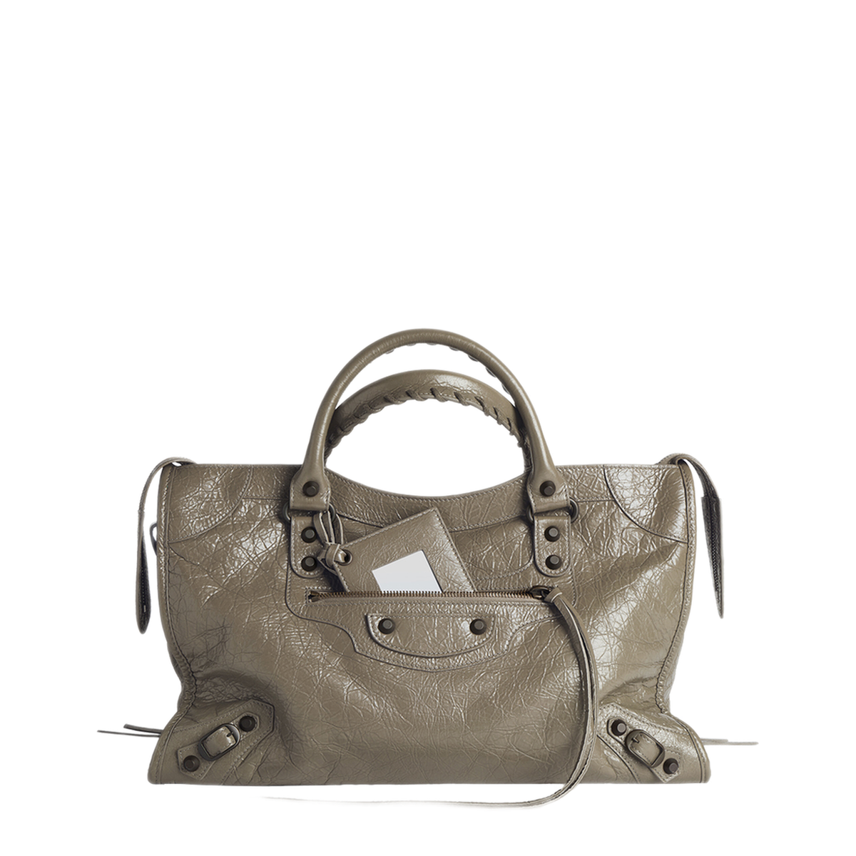 Le City Medium Lambskin Handbag - Army Green