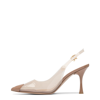 MAYFEYR - Gianvito Rossi - "Diana 85 Mm" Slingbacks - G9554285LACPRALINE+PRALINE
