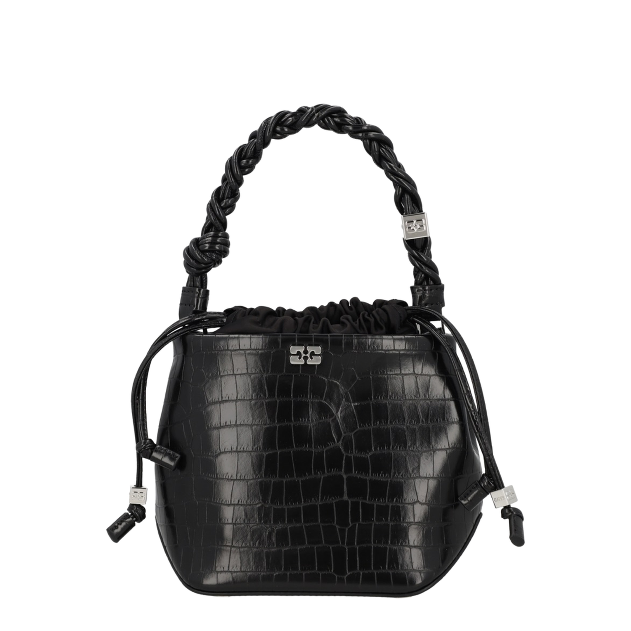 Crocodile-embossed Leather Tote Bag