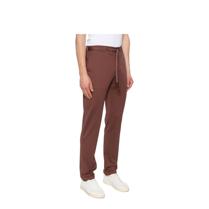 Cotton Trousers In Brown