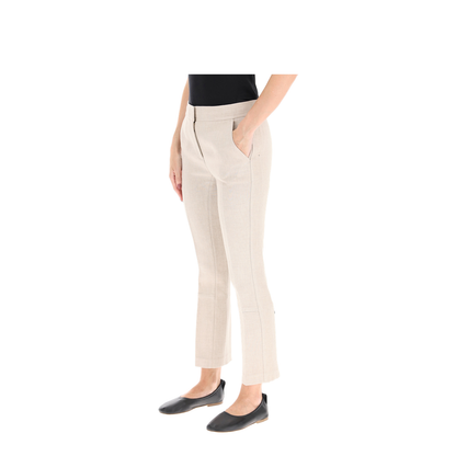 Phoebe Twill Ivory Trousers