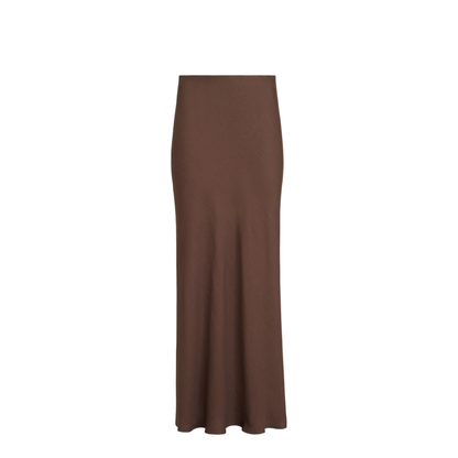 MAYFEYR - Brunello Cucinelli - Brown Viscose Blend Skirt - MH126G3396C9284