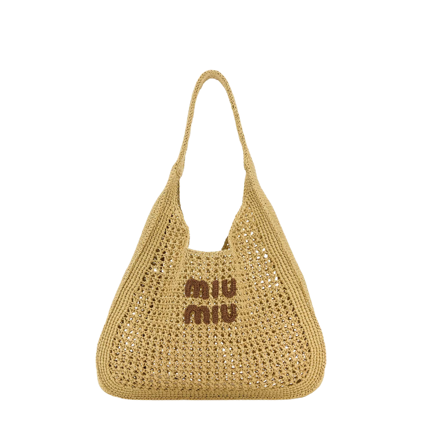Beige Crochet Shopping Bag