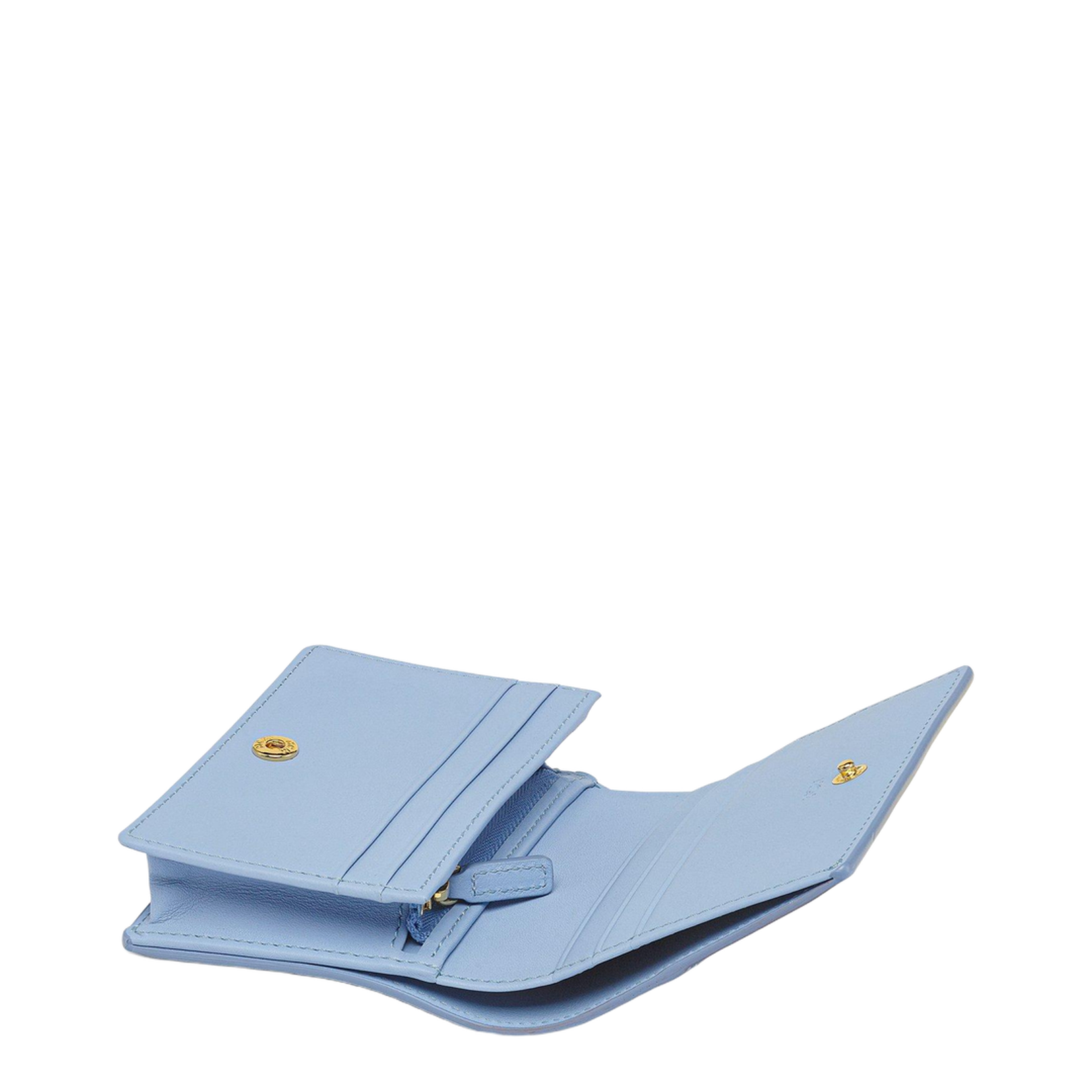 Spanish Calfskin Diamond Snap Wallet - Blue