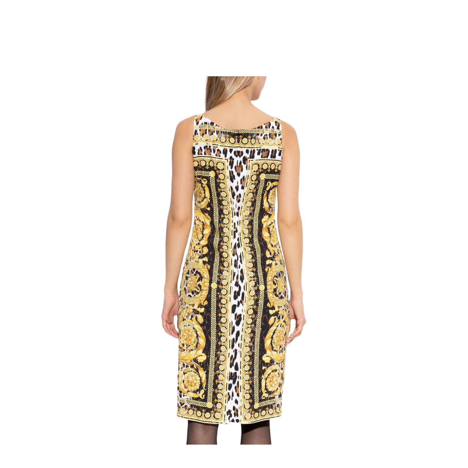 Midi Dress with Baroque Print