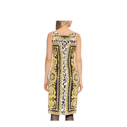 Midi Dress with Baroque Print